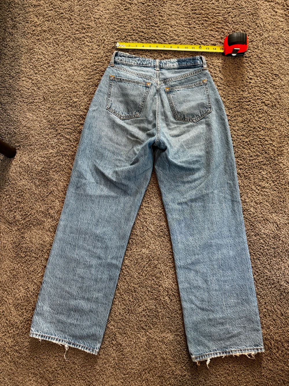 Abercrombie & Fitch Blue The Loose High-Rise Straight Leg Jeans - Picture 3 of 4